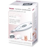 Beurer Set per manicure/pedicure, Cura delle unghie bianco/grigio