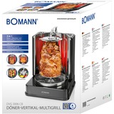 Bomann DVG 3006 CB Grill Da tavolo Elettrico 1400 W Nero, 1400 W, Grill, Elettrico, Da tavolo, 220 - 240 V, 50/60 Hz