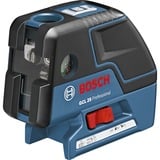 Bosch 0 601 066 B00 livello laser Livella da puntamento 635 nm (< 1 mW), Attraversare la linea laser blu/Nero, 4°, 635 nm (< 1 mW), Livella da puntamento, Nero, Blu, 1/4,5/8", 1,5 V