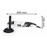 Bosch 0 601 389 000 levigatrice portatile Levigatrice orbitale 3000 Giri/min 1400 W, Macchina di lucidatura blu, Levigatrice orbitale, 3000 Giri/min, AC, 1400 W, 800 W, 440 mm