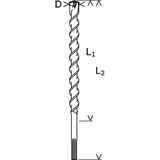 Bosch 2 608 586 774 punta per trapano 1 pz Martello perforatore, 2,2 cm, 1320 mm, 120 cm, SDS-max, Acciaio inox