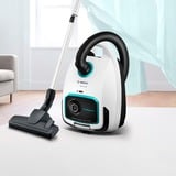 Bosch BGL6LHYG aspirapolvere a traino 4 L A cilindro Secco 600 W Sacchetto per la polvere bianco, 600 W, A cilindro, Secco, Sacchetto per la polvere, 4 L, Filtro per allergia