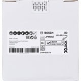 Bosch Disco abrasivo in fibra X-LOCK R444 Expert per metallo, Ø 125mm, K80, Mola abrasiva 