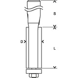 Bosch Fresa a filo Expert per laminato legno, Ø 12,7mm Punta da taglio per laminato, 6,8 cm, 2,54 cm, 1,27 cm, 8 mm, 1 pezzo(i)