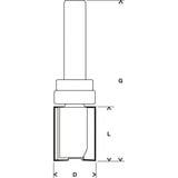 Bosch Fresa a filo Expert per laminato legno, Ø 16mm Punta da taglio per laminato, 6,8 cm, 2,54 cm, 1,27 cm, 8 mm, 1 pezzo(i)