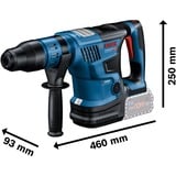 Bosch GBH 18V-36 C Professional 500 Giri/min SDS-max 5,1 kg Nero, Blu, Trapano a percussione blu/Nero, Trapano con impugnatura a pistola, SDS-max, Senza spazzola, Nero, Blu, 500 Giri/min, 3,5 cm