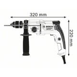 Bosch GBM 13-2 RE 1750 Giri/min Chiave 2,4 kg Nero, Blu, Grigio, Macchina di foratura blu/Nero, Chiave, Nero, Blu, Grigio, 1750 Giri/min, 3,2 cm, 1,3 cm, 1000 Giri/min