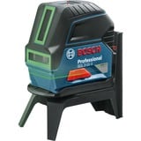 Bosch GCL 2-15 G Livella lineare/puntiforme 10 m 500-540 nm (< 10 mW), Attraversare la linea laser blu/Nero, 10 m, 0,3 mm/m, 4°, 15 m, Orizzontale/Verticale, Verde