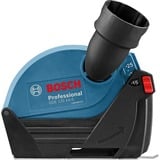 Bosch GDE 125 EA-S Professional Cuffia per l'aspirazione della polvere, Scritto blu/Nero, Cuffia per l'aspirazione della polvere, Bosch, GWS 600 – GWS 880; GWS 6-125; GWS 7-125; GWS 18V-125 LI, Nero, Blu, 240 mm, 156 mm
