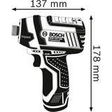 Bosch GDR 10.8-LI Nero, Blu 10,8 V, Avvitatore blu/Nero, Chiave di impatto, Nero, Blu, 105 Nm, 2600 Giri/min, AC, Polimeri di litio (LiPo)