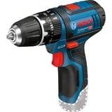 Bosch GSB 12V-15 Professional 1300 Giri/min Nero, Blu, Cordless blu/Nero, Cacciavite a percussione, Impugnatura a pistola, Nero, Blu, Surriscaldamento, Sovraccarico, 1300 Giri/min, 380 Giri/min