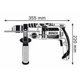 Bosch GSB 21-2 RCT 3000 Giri/min Senza chiave 2,9 kg, Trapano a percussione blu/Nero, Trapano con impugnatura a pistola, Senza chiave, 1,3 cm, 3000 Giri/min, 4 cm, 1,6 cm