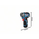Bosch GSR 12V-35 FC 1750 Giri/min Senza chiave 590 g Nero, Blu, Rosso, Trapano avvitatore blu/Nero, Trapano con impugnatura a pistola, Senza chiave, Nero, Blu, Rosso, 1 cm, 1750 Giri/min, 3,2 cm