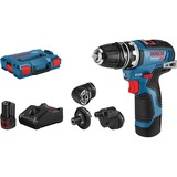 Bosch GSR 12V-35 FC 1750 Giri/min Senza chiave 590 g Nero, Blu, Rosso, Trapano avvitatore blu/Nero, Trapano con impugnatura a pistola, Senza chiave, Senza spazzola, Nero, Blu, Rosso, 1 cm, 1750 Giri/min