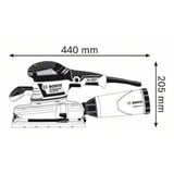 Bosch GSS 280 AVE Professional Levigatrice orbitale 11000 Giri/min 22000 OPM blu, Levigatrice orbitale, Morsetto/Velcro, 11000 Giri/min, 16000 OPM, 22000 OPM, 2,4 mm