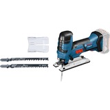 Bosch GST 18 V-LI S seghetto elettrico 2,4 kg, Puzzle blu/Nero, 0 - 45°, 12 cm, 2 cm, 8 mm, 7,5 m/s², 1,5 m/s²