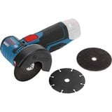 Bosch GWS 10,8-76 V-EC smerigliatrice angolare 7,6 cm 19500 Giri/min 900 g blu, 8-76 V-EC, 19500 Giri/min, 7,6 cm, Batteria, 2,5 Ah, 900 g