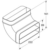 Bosch HEZ9VDSB2 accessorio per cappa, Tubo Nero, Nero, 222 mm, 161 mm, 1 pz