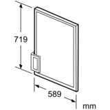 Bosch KFZ10AX0 parte e accessorio per frigoriferi/congelatori Porta anteriore Grigio, Bianco, Pannello porta bianco/Argento, Porta anteriore, Bosch, Frigorifero, Grigio, Bianco, Alluminio, 589 mm
