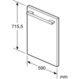 Bosch KUZ20SX0 parte e accessorio per frigoriferi/congelatori Porta anteriore Acciaio inossidabile, Pannello porta accaio, Porta anteriore, Bosch, Frigorifero, Acciaio inossidabile, 590 mm, 716 mm