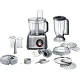 Bosch MC812M865 robot da cucina 1250 W 3,9 L Nero, Acciaio inox Nero/acciaio inox satinato, 3,9 L, Nero, Acciaio inox, Manopola, Sbattitura, Miscelazione, Sminuzzare, Tagliare, Miscelatura, Purè, CE, EAC, VDE, Plastica