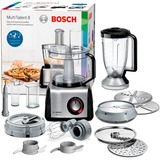 Bosch MC812M865 robot da cucina 3,9 L Nero, Acciaio inossidabile Nero/acciaio inox satinato, 3,9 L, Nero, Acciaio inossidabile, Sbattitura, Miscelazione, Sminuzzare, Tagliare, Miscelatura, Purè, Attività, Plastica, 430 mm