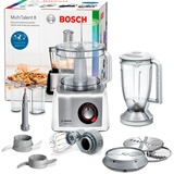 Bosch MC812S814 robot da cucina 1250 W 3,9 L Acciaio inossidabile, Bianco bianco/acciaio inox satinato, 3,9 L, Acciaio inossidabile, Bianco, Manopola, CE, EAC, VDE, Plastica, 1250 W