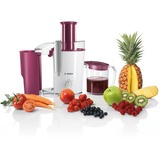 Bosch MES25C0 spremiagrumi Centrifuga Ciliegio, Trasparente, Bianco 700 W, Estrattore di succo Berry/Bianco, Centrifuga, Ciliegio, Trasparente, Bianco, A gradini, 2 L, 1,25 L, 1,25 L