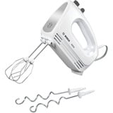 Bosch MFQ24200 Sbattitore CleverMixx 400 W Bianco, Inox spazzolato, Mixer manuale bianco/in acciaio inox, Inox spazzolato, Sbattitore manuale, Acciaio spazzolato, Bianco, Sbattitura, Impasto, Miscelatura, Stirring, Pulsanti, Leva, Metallo, Plastica, 400 W