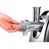 Bosch MFW68660 Tritacarne ProPower 2200 W Nero, Inox spazzolato argento/Nero, Inox spazzolato, 800 W, Nero, Cromo, 8 mm, 2200 W, 800 W, 220 - 240 V