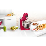 Bosch MUM58420 robot da cucina 1000 W 3,9 L fucsia/Argento, 3,9 L, Pulsanti, Manopola, 1,1 m, 3 dischi, Acciaio inossidabile, 1000 W