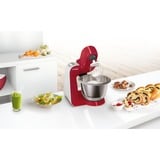 Bosch MUM58720 robot da cucina 1000 W 3,9 L Grigio, Rosso, Acciaio inossidabile rosso/Argento, 3,9 L, Grigio, Rosso, Acciaio inossidabile, 1,1 m, 220 - 240 V, 50 - 60 Hz, Acciaio inossidabile