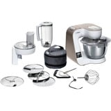 Bosch MUM5XW20 Serie 4 Macchina da Cucina MUM 5 1000 W Bianco, Robot da cucina bianco/Champagne, 3,9 L, Bianco, Bianco, Pulsanti, Touch, Miscelatura, Fine, Medio