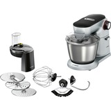 Bosch MUM9D33S11 robot da cucina 1300 W 5,5 L Nero, Argento argento, 5,5 L, Nero, Argento, Manopola, 1 m, Acciaio inossidabile, Metallo