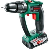 Bosch PSR 18 LI-2 Ergonomic 1400 Giri/min Senza chiave 1,3 kg Nero, Verde, Trapano a percussione verde/Nero, Trapano dritto, Senza chiave, 1,3 cm, 1400 Giri/min, 3,8 cm, 1,3 cm