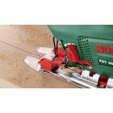 Bosch PST 800 PEL seghetto elettrico 3000 spm (fogli per minuto) 530 W 2 kg, Puzzle verde/Nero, Maniglia superiore, Nero, Verde, Rosso, 3000 spm (fogli per minuto), 8 cm, 500 spm (fogli per minuto), 5 mm
