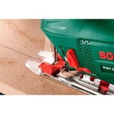 Bosch PST 900 PEL seghetto elettrico 3100 spm (fogli per minuto) 620 W 2,2 kg, Puzzle verde/Nero, Maniglia superiore, Nero, Verde, Rosso, Argento, 45°, Acciaio, 3100 spm (fogli per minuto), 9 cm