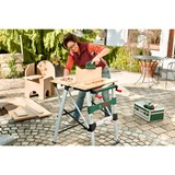 Bosch PWB 600 Banco di lavoro per la lavorazione del legno verde, Banco di lavoro per la lavorazione del legno, Alluminio, Bamboo, Legno, Nero, Verde, Metallico, 680 mm, 552,6 mm, 834 mm