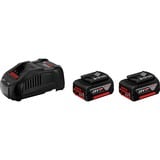 Bosch Starter-Set Batteria, Caricabatterie Nero, Batteria, Ioni di Litio, 5 Ah, 18 V, GAL 1880 CV, Nero