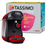 Bosch TAS1003 macchina per caffè Automatica Macchina per caffè a capsule 0,7 L, Macchina a capsula Nero/Rosso, Macchina per caffè a capsule, 0,7 L, Capsule caffè, 1400 W, Nero, Rosso