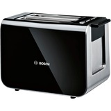 Bosch TAT8613 tostapane 2 fetta/e 860 W Nero, Argento accaio/Nero, 2 fetta/e, Nero, Argento, Acciaio inossidabile, Pulsanti, 860 W, 220 - 240 V, Vendita al dettaglio