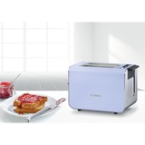 Bosch TAT8619 2 fetta/e 860 W, Tostapane viola/acciaio inox satinato, 2 fetta/e, Plastica, Acciaio inox, 860 W, 220 - 240 V, 50 - 60 Hz, 227 m