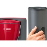 Bosch TKA6A044 macchina per caffè Macchina da caffè con filtro rosso/grigio, Macchina da caffè con filtro, Caffè macinato, 1200 W, Antracite, Rosso