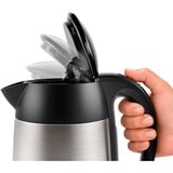 Bosch TWK3P420 Bollitore DesignLine 1.7 l Inox accaio/Nero, 1,7 L, 2400 W, Nero, Acciaio inox, Acciaio inox, Indicatore del livello dell'acqua, Arresto di sicurezza contro il surriscaldamento