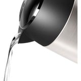 Bosch TWK3P420 Bollitore DesignLine 1.7 l Inox accaio/Nero, 1,7 L, 2400 W, Nero, Acciaio inox, Acciaio inox, Indicatore del livello dell'acqua, Arresto di sicurezza contro il surriscaldamento