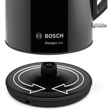 Bosch TWK3P423 bollitore elettrico 1,7 L 2400 W Nero Nero, 1,7 L, 2400 W, Nero, Acciaio inossidabile, Indicatore del livello dell'acqua, Senza filo