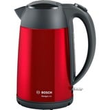 Bosch TWK3P424 bollitore elettrico 1,7 L 2400 W Grigio, Rosso rosso/grigio, 1,7 L, 2400 W, Grigio, Rosso, Acciaio inossidabile, Indicatore del livello dell'acqua, Arresto di sicurezza contro il surriscaldamento