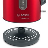 Bosch TWK4P434 bollitore elettrico 1,7 L 2400 W Nero, Rosso rosso/grigio, 1,7 L, 2400 W, Nero, Rosso, Acciaio inossidabile, Indicatore del livello dell'acqua, Arresto di sicurezza contro il surriscaldamento
