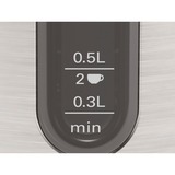 Bosch TWK4P440 bollitore elettrico 1,7 L 2400 W Nero, Acciaio inox accaio/Nero, 1,7 L, 2400 W, Nero, Acciaio inox, Acciaio inox, Indicatore del livello dell'acqua, Arresto di sicurezza contro il surriscaldamento