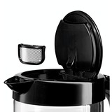 Bosch TWK70B03 bollitore elettrico 1,7 L 2400 W Nero, Trasparente Nero, 1,7 L, 2400 W, Nero, Trasparente, Vetro, Indicatore del livello dell'acqua, Arresto di sicurezza contro il surriscaldamento